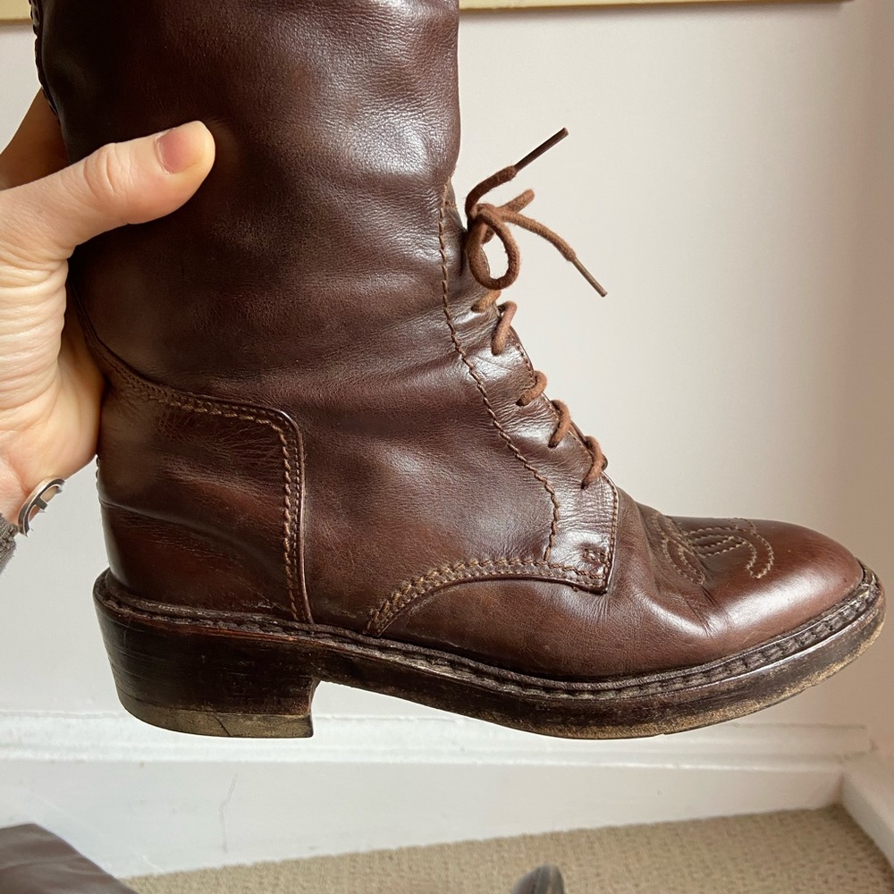Chanel Leather Knee High Riding Boots - Picture 12 of 16